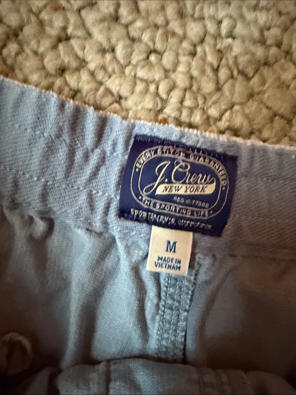 J. Crew Light Blue Elastic Waist Corduroy Shorts - Picture 2 of 7